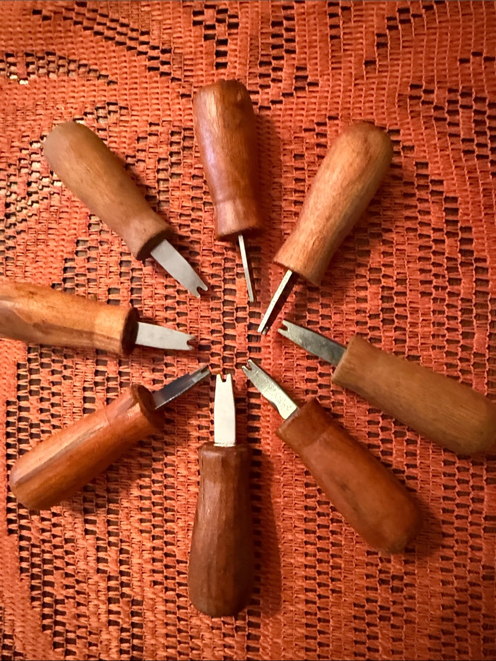 Vintage Wood Handle Corn Cob Holders